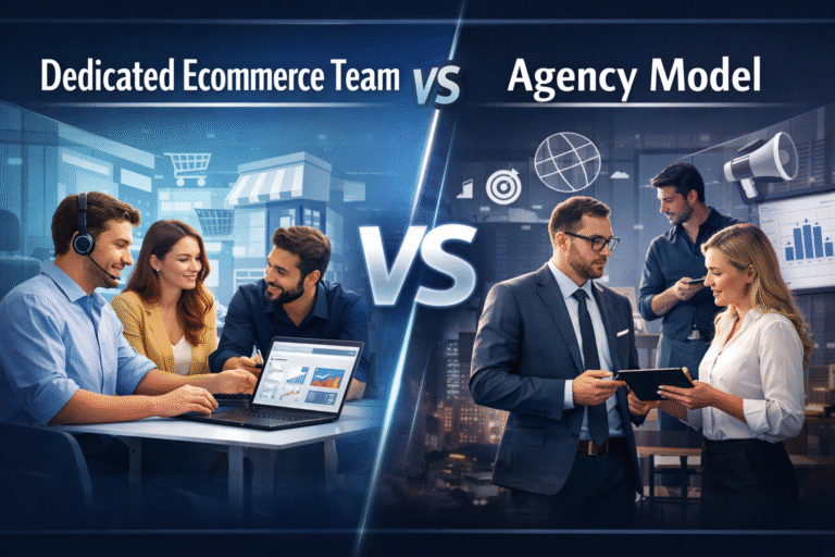 Ecommerce team versus agency model comparison