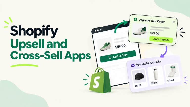 Shopify upsell and cross-sell app placements: upgrade-your-order offer and 'you might also like' recommendations that lift AOV